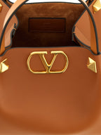 Valentino Garavani Brown Calfskin Tote Bag Valentino Garavani