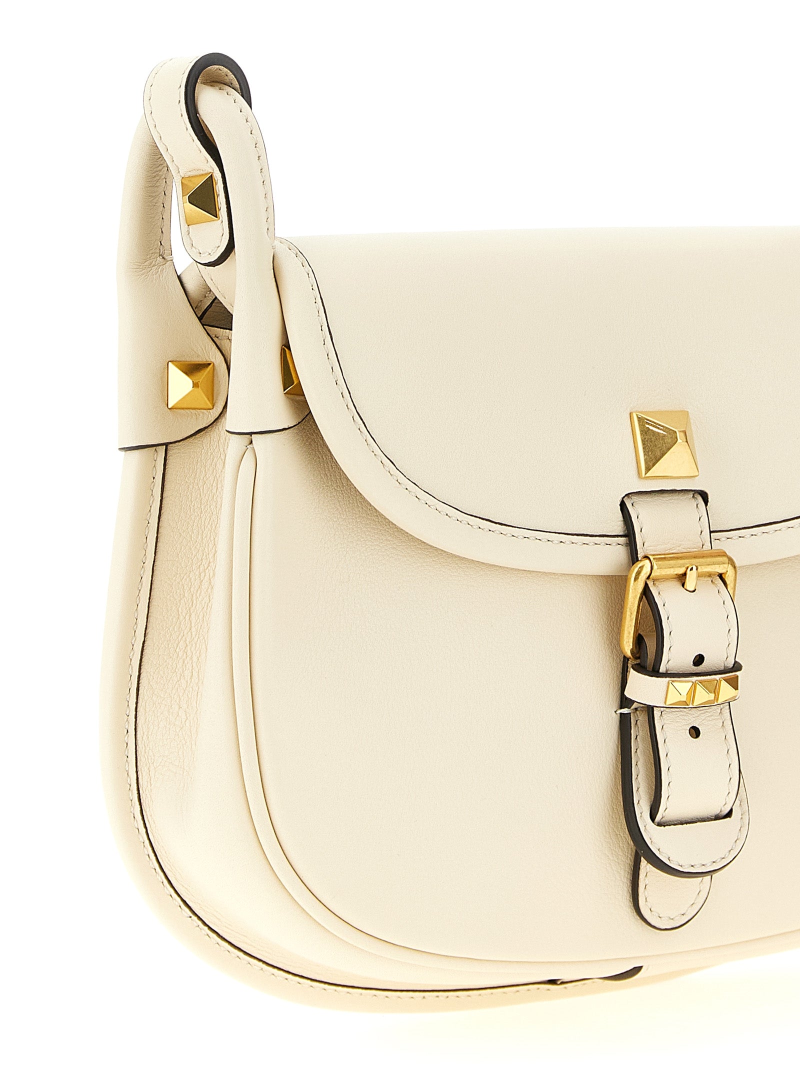 Valentino Garavani White Calfskin Shoulder Bag Valentino Garavani