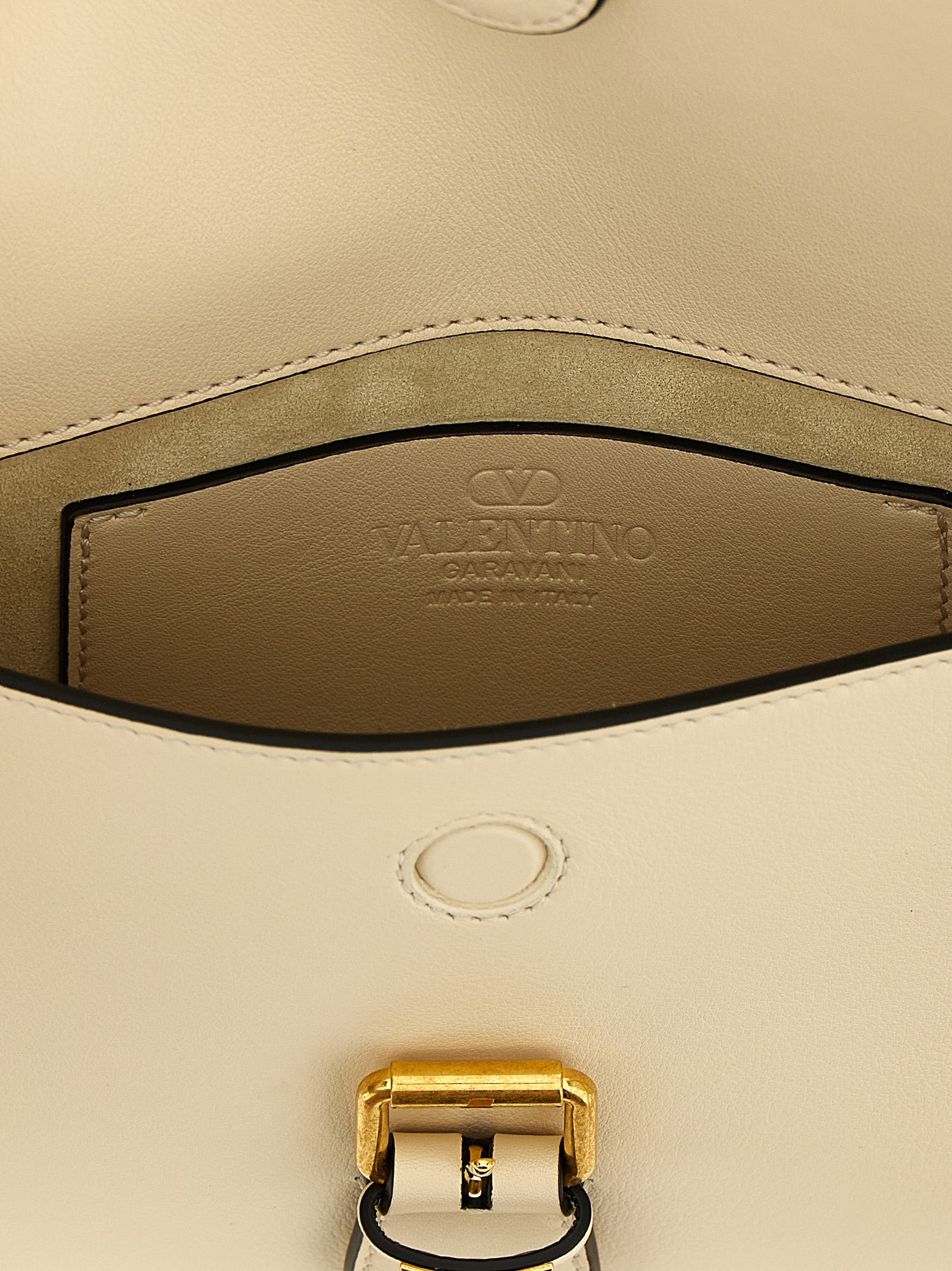 Valentino Garavani White Calfskin Shoulder Bag Valentino Garavani