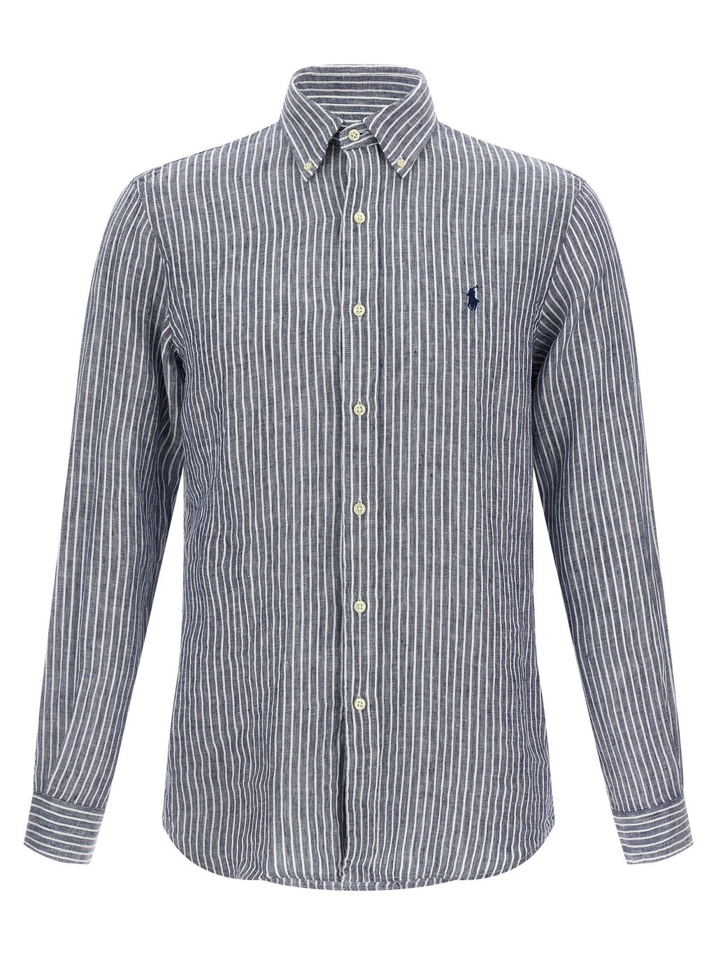 Polo Ralph Lauren Blue Linen Blouse Polo Ralph Lauren