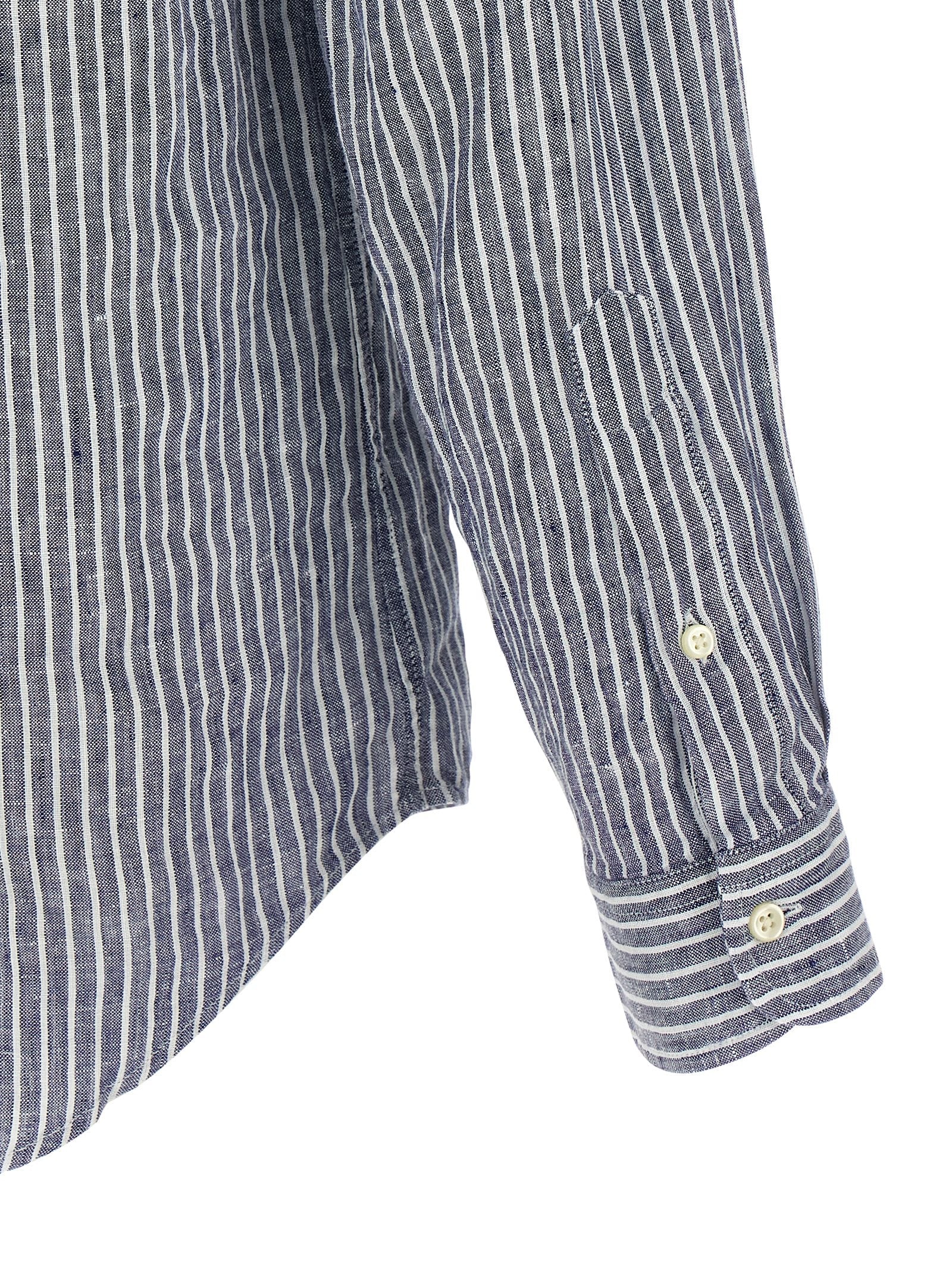 Polo Ralph Lauren Blue Linen Blouse Polo Ralph Lauren