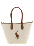 Polo Ralph Lauren Brown Cotton Tote Bag Polo Ralph Lauren