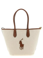 Polo Ralph Lauren Brown Cotton Tote Bag Polo Ralph Lauren