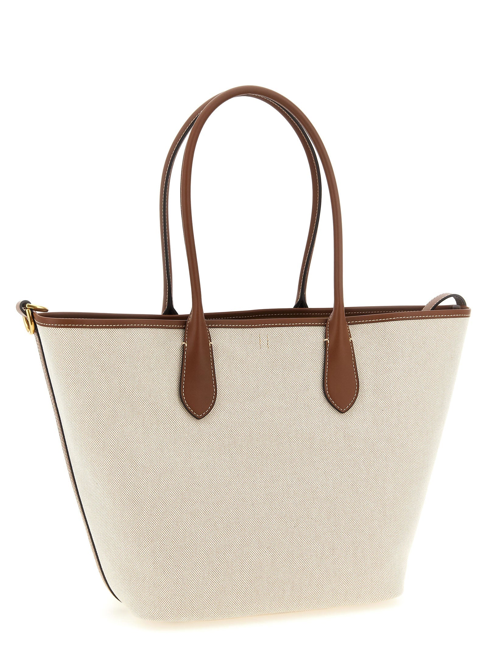 Polo Ralph Lauren Brown Cotton Tote Bag Polo Ralph Lauren