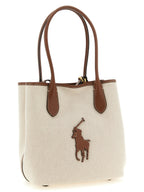 Polo Ralph Lauren Brown Cotton Tote Bag Polo Ralph Lauren