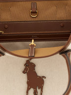 Polo Ralph Lauren Brown Cotton Tote Bag Polo Ralph Lauren