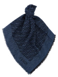 Fendi Blue Cotton Scarf Fendi