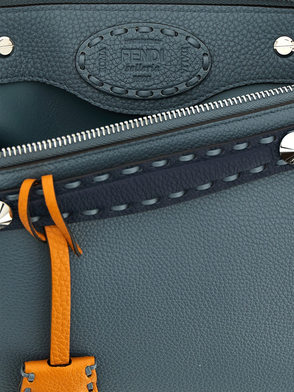 Fendi Blue Calfskin Handbag Fendi