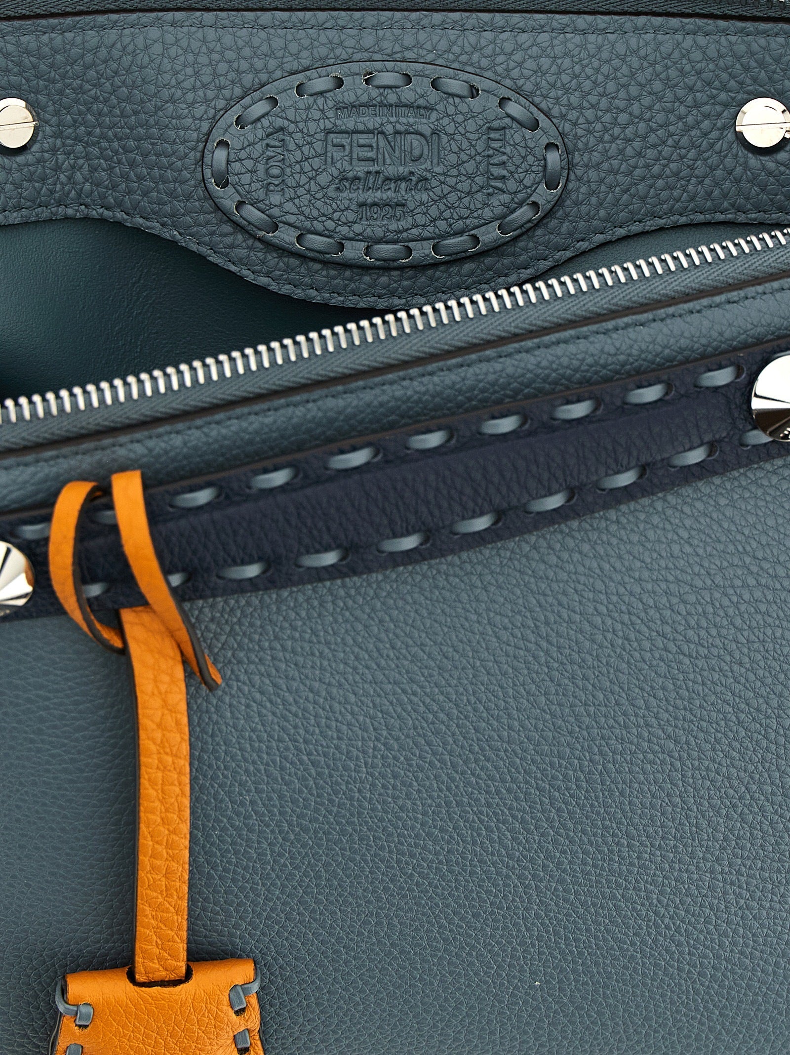 Fendi Blue Calfskin Handbag Fendi