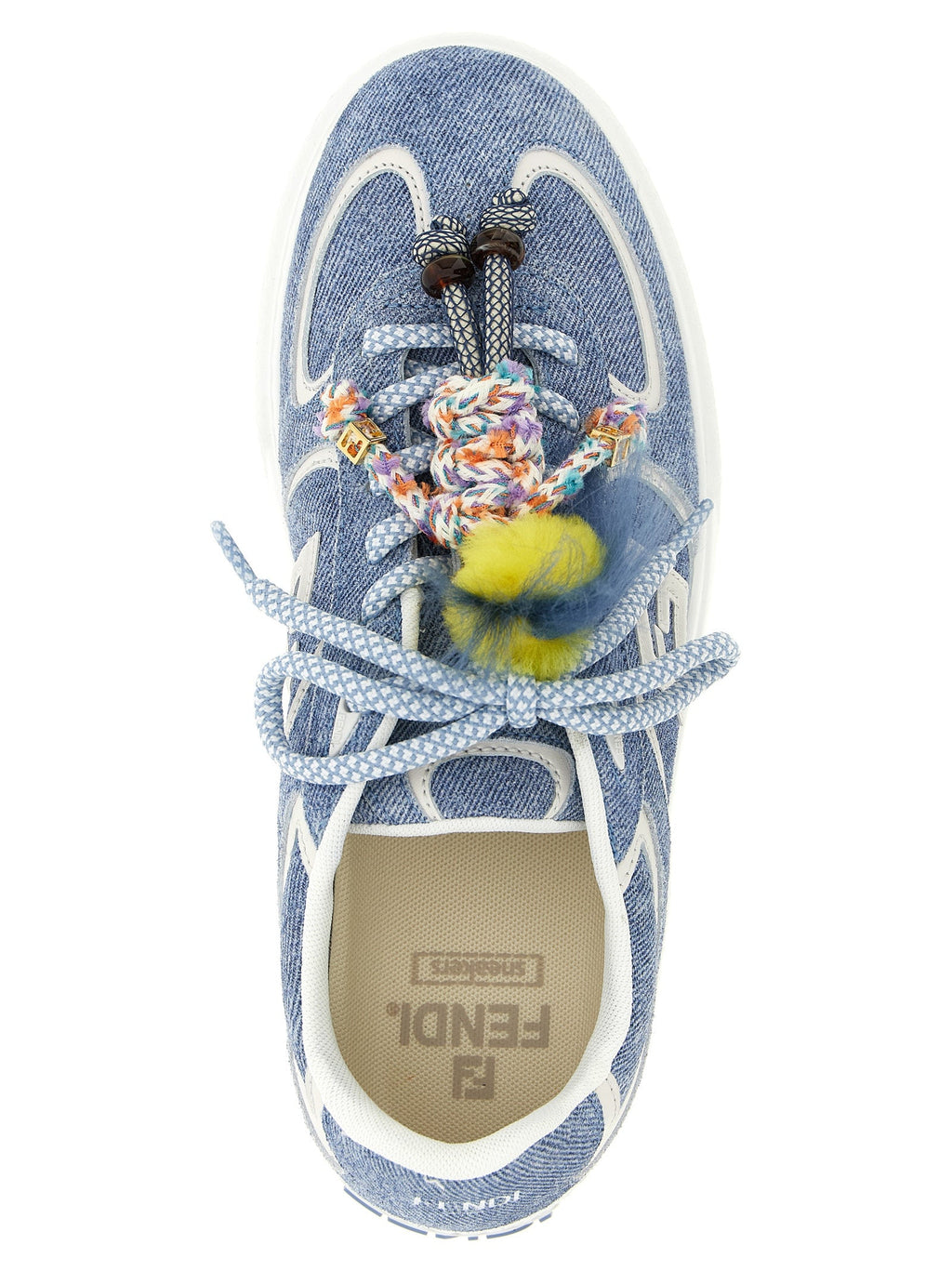 Fendi Blue Calfskin Platform Sneakers Fendi