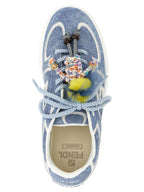 Fendi Blue Calfskin Platform Sneakers Fendi
