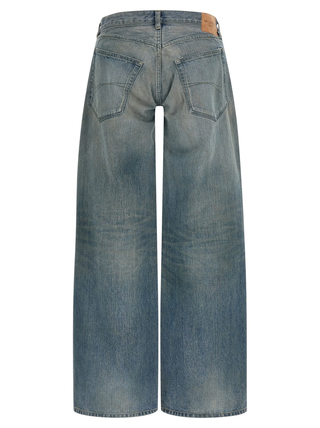Balenciaga Blue Cotton Relaxed Fit Jeans Balenciaga