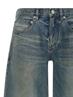 Balenciaga Blue Cotton Relaxed Fit Jeans Balenciaga