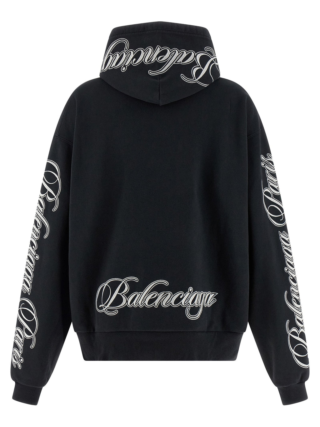 Balenciaga Black Cotton Hoodie Balenciaga