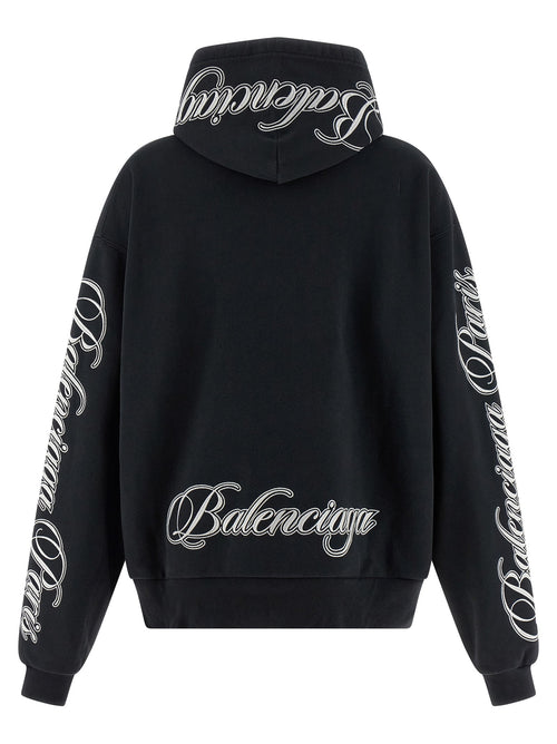 Balenciaga Black Cotton Hoodie Balenciaga