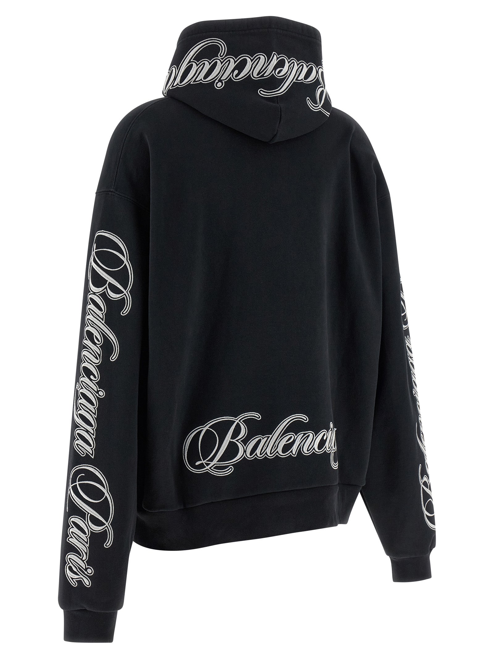 Balenciaga Black Cotton Hoodie Balenciaga