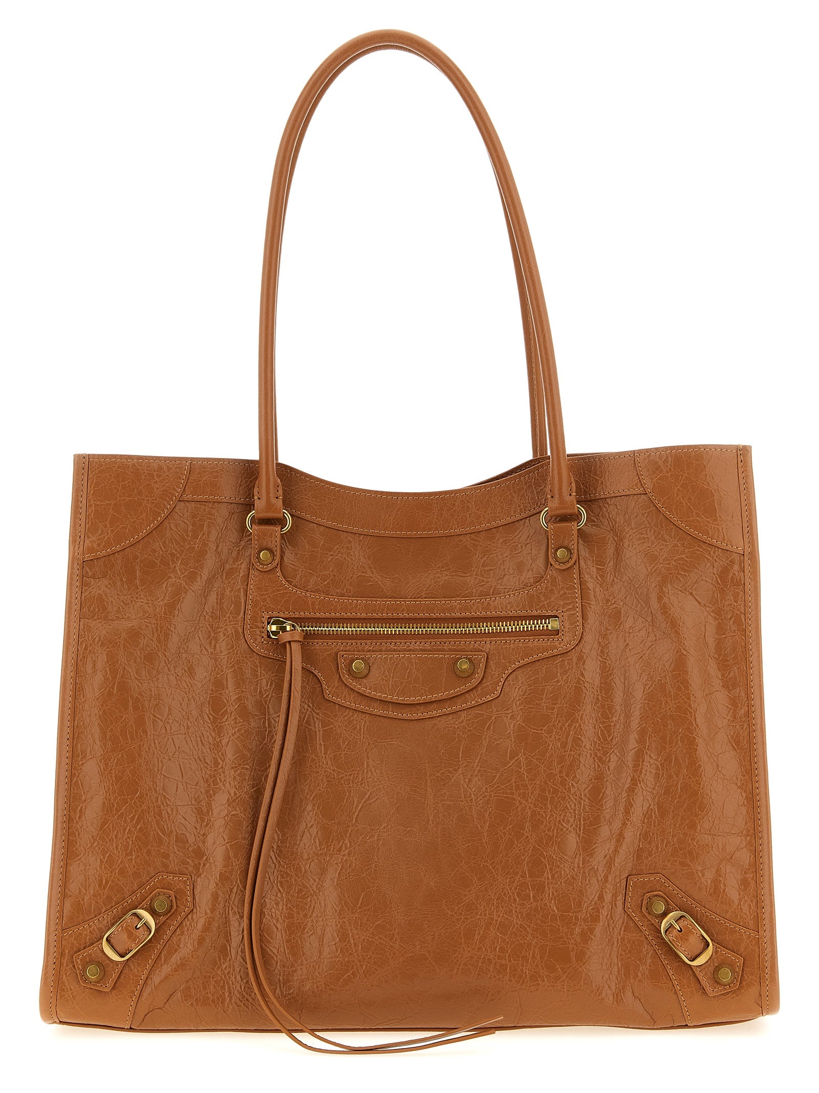 Balenciaga Brown Lamb Leather Shoulder Bag Balenciaga