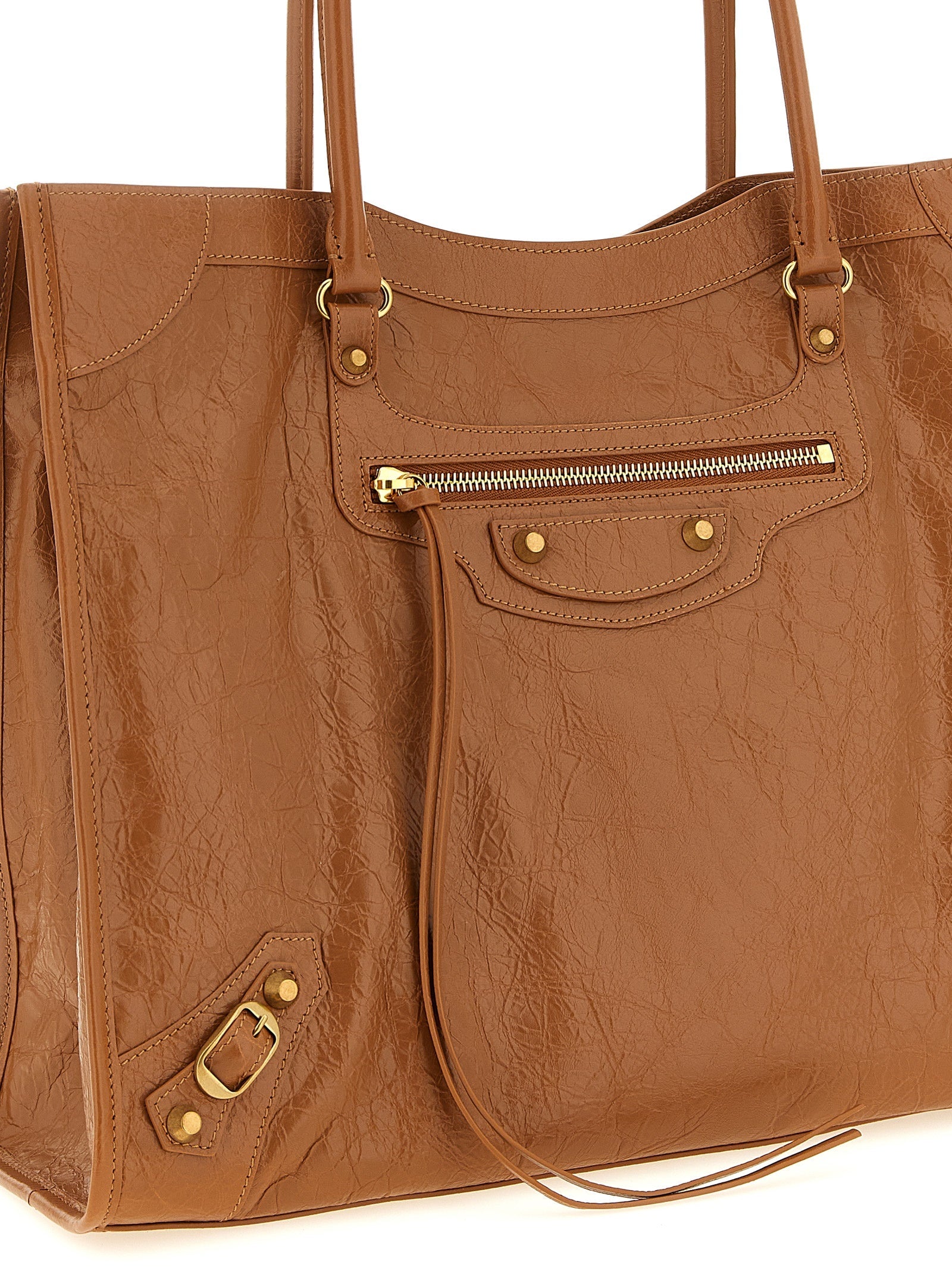 Balenciaga Brown Lamb Leather Shoulder Bag Balenciaga