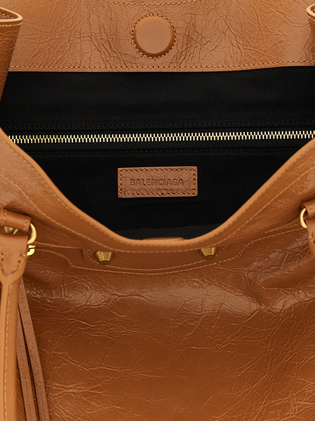 Balenciaga Brown Lamb Leather Shoulder Bag Balenciaga