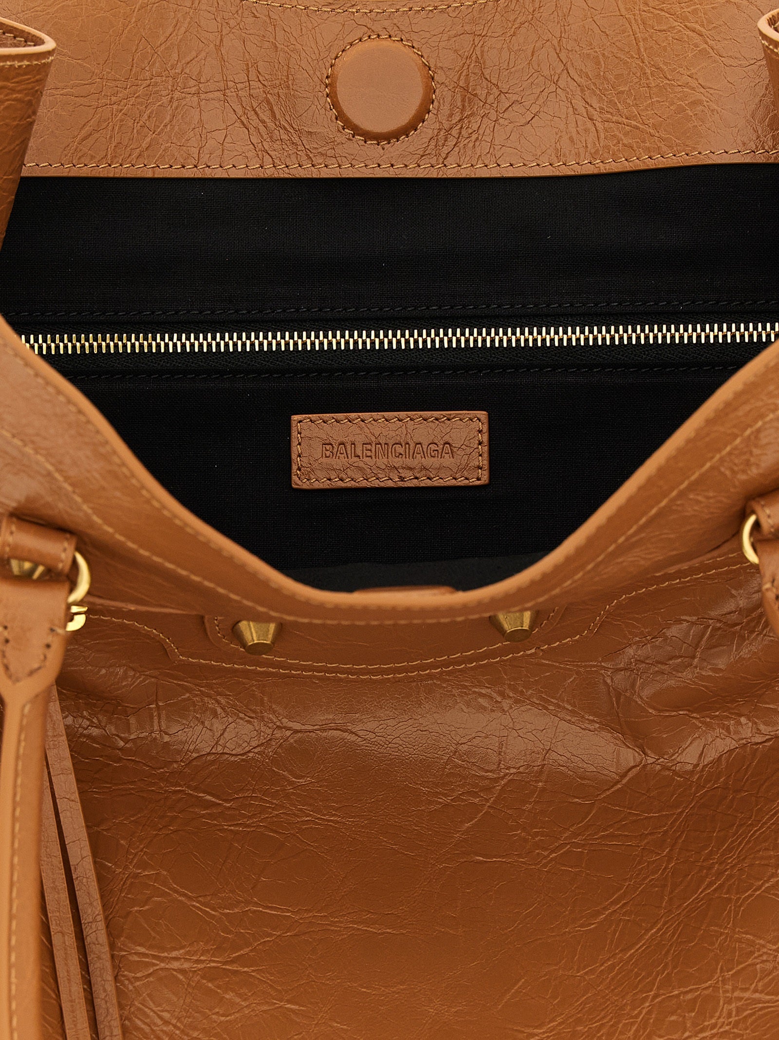 Balenciaga Brown Lamb Leather Shoulder Bag Balenciaga