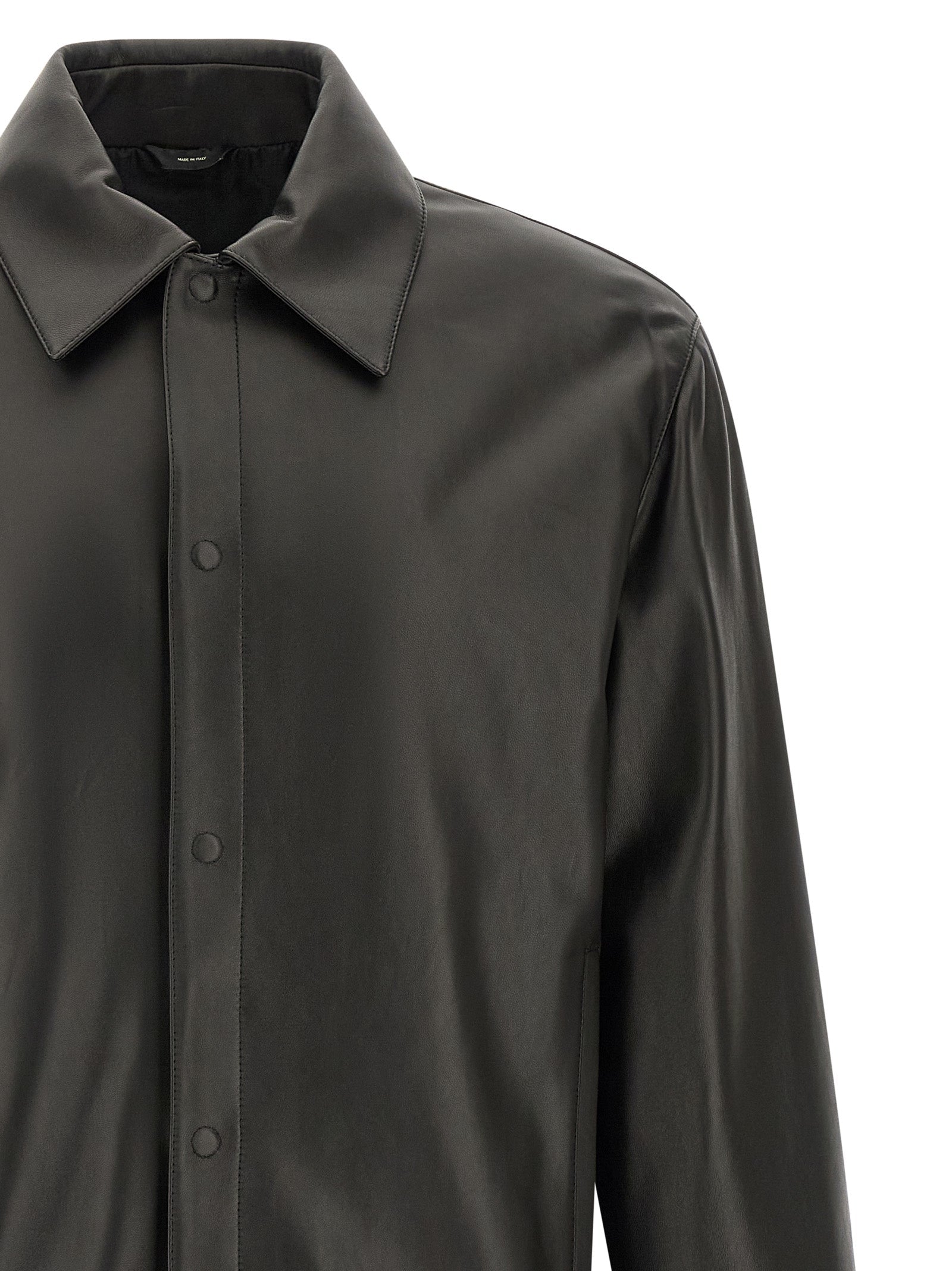 Fendi Black Lamb Leather Leather Jacket Fendi