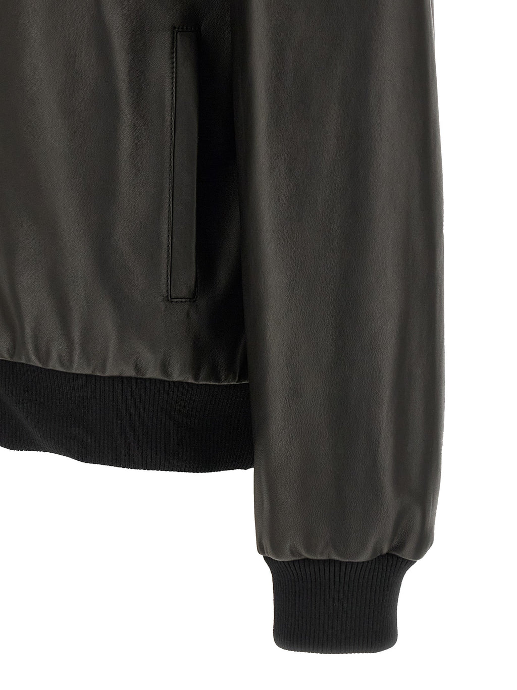 Fendi Black Lamb Leather Leather Jacket Fendi