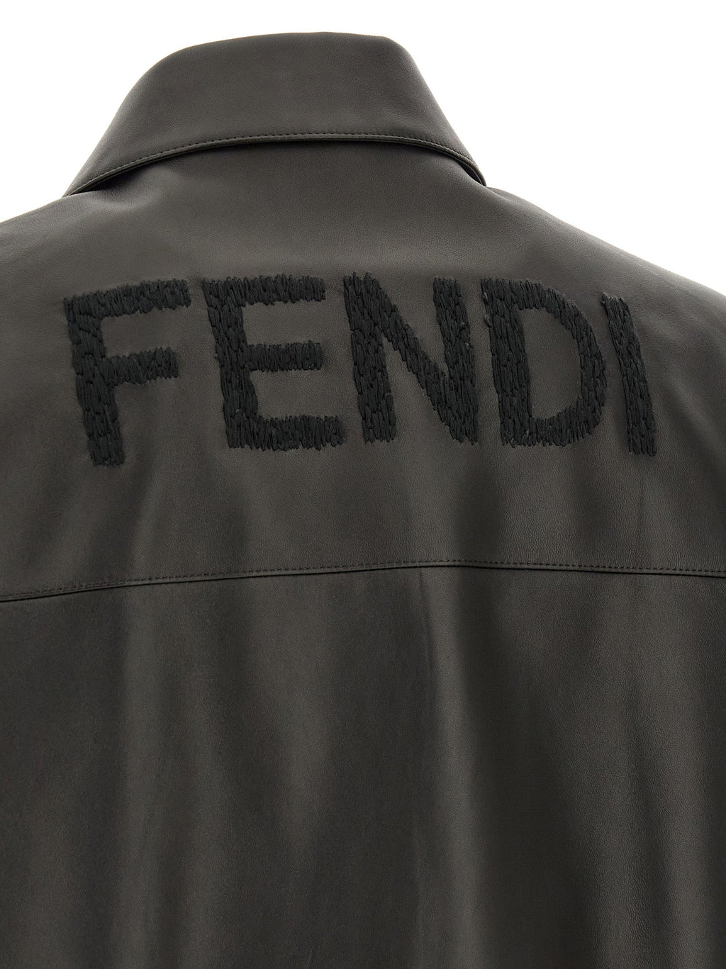 Fendi Black Lamb Leather Leather Jacket Fendi