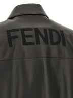Fendi Black Lamb Leather Leather Jacket Fendi