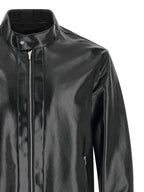 Fendi Blue Lamb Leather Leather Jacket Fendi
