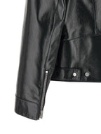 Fendi Blue Lamb Leather Leather Jacket Fendi