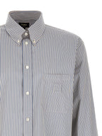 Fendi Blue Cotton Blouse Fendi