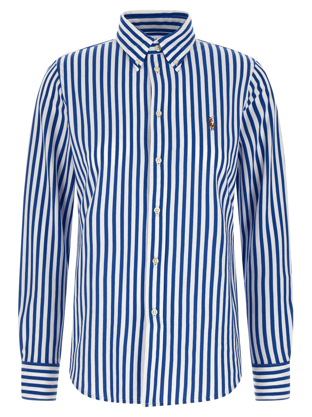 Polo Ralph Lauren Blue Cotton Blouse Polo Ralph Lauren