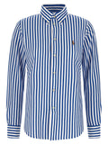 Polo Ralph Lauren Blue Cotton Blouse Polo Ralph Lauren