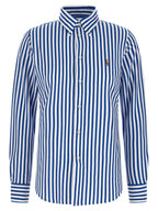 Polo Ralph Lauren Blue Cotton Blouse Polo Ralph Lauren
