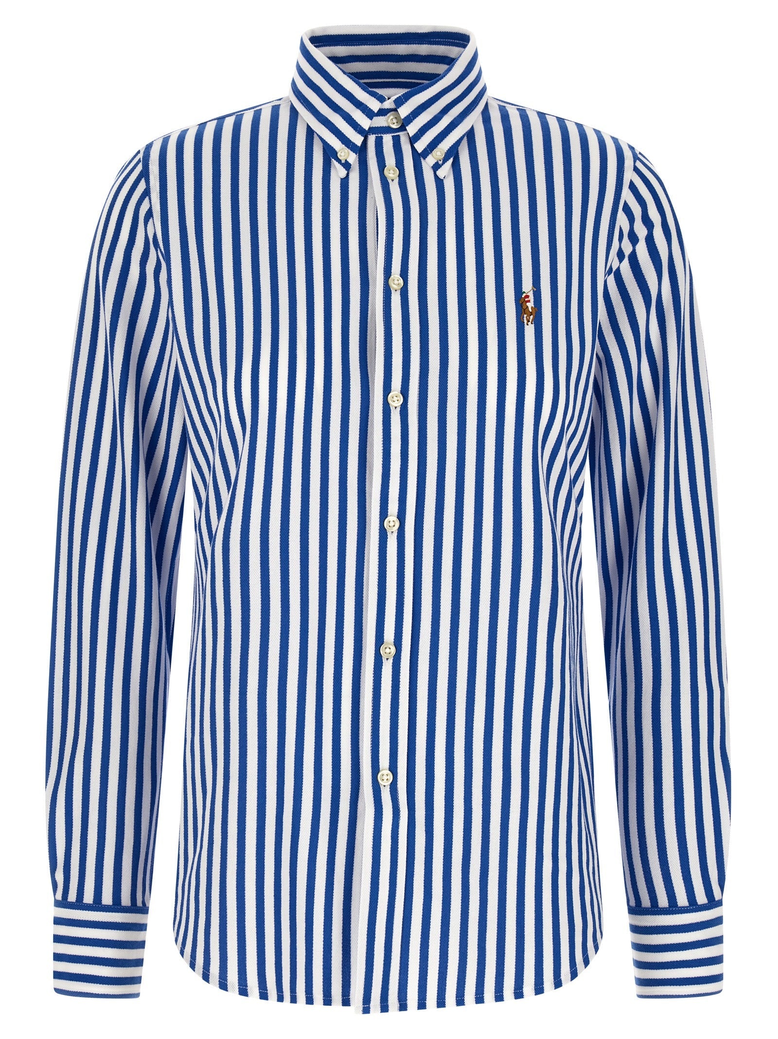 Polo Ralph Lauren Blue Cotton Blouse Polo Ralph Lauren