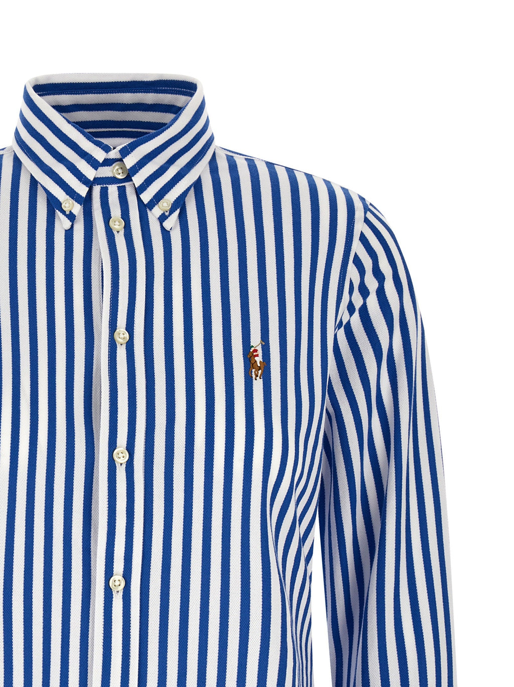 Polo Ralph Lauren Blue Cotton Blouse Polo Ralph Lauren