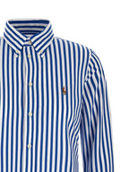 Polo Ralph Lauren Blue Cotton Blouse Polo Ralph Lauren