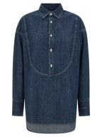 Polo Ralph Lauren Blue Cotton Blouse Polo Ralph Lauren