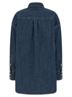 Polo Ralph Lauren Blue Cotton Blouse Polo Ralph Lauren