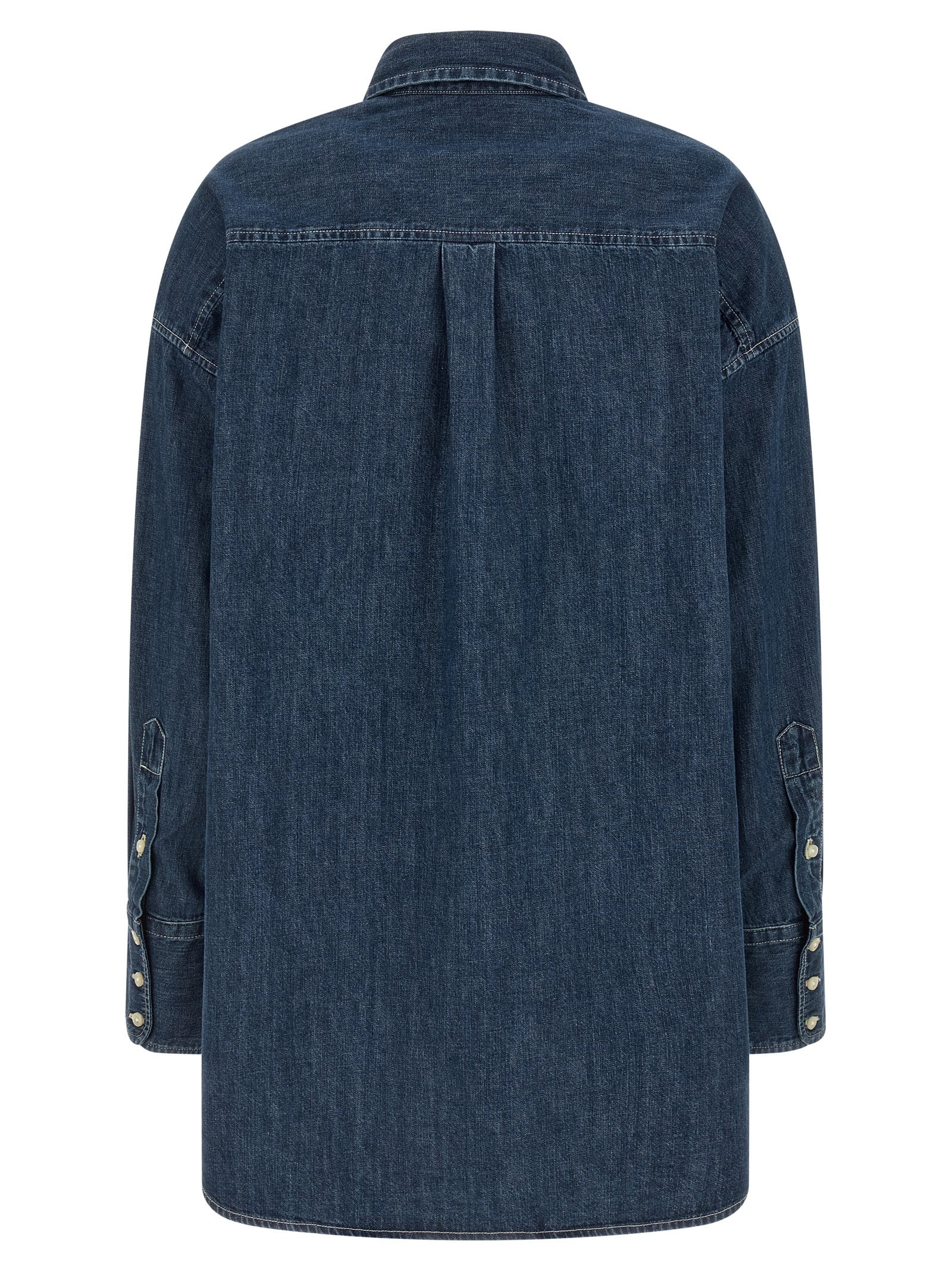 Polo Ralph Lauren Blue Cotton Blouse Polo Ralph Lauren
