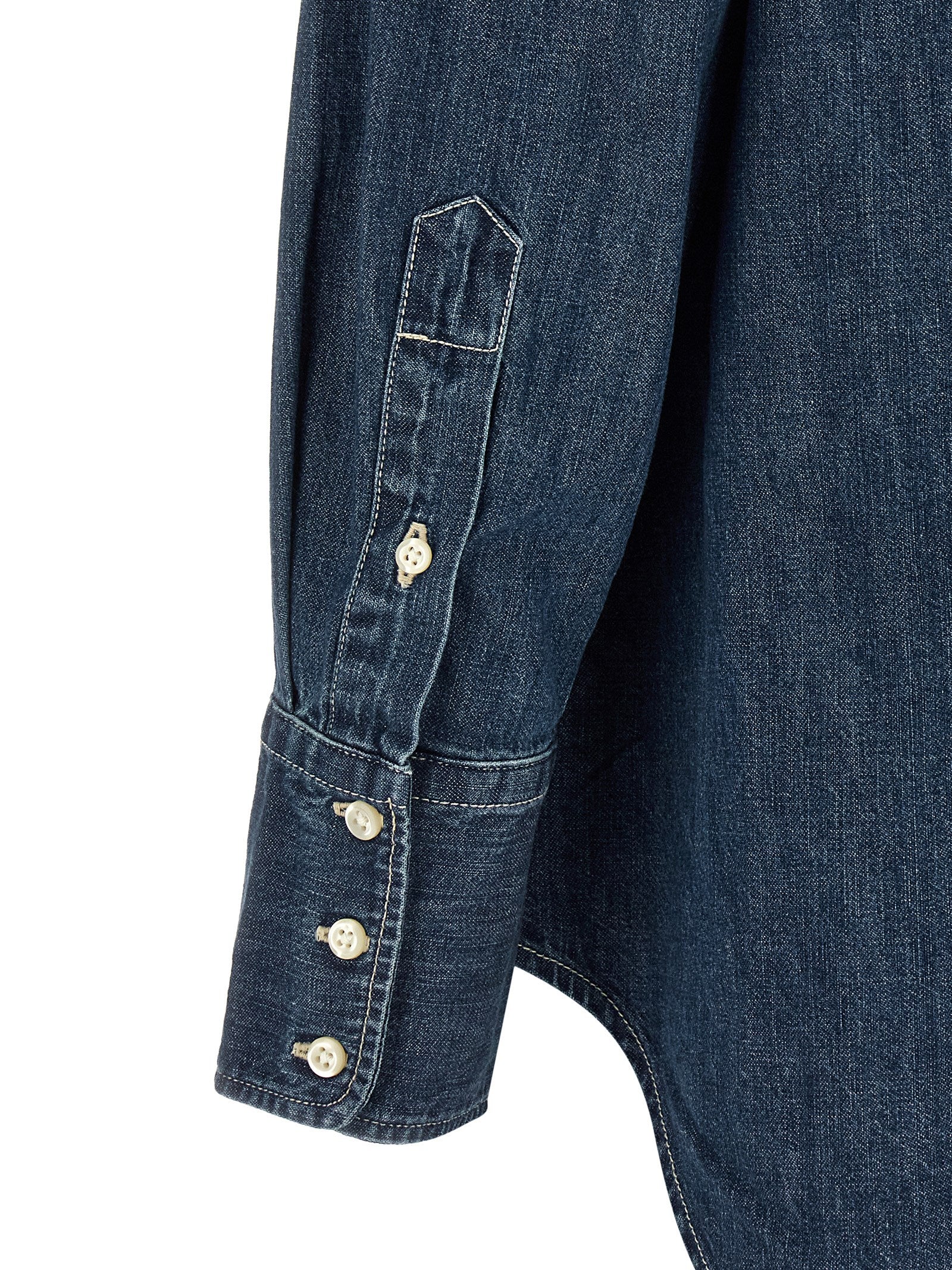 Polo Ralph Lauren Blue Cotton Blouse Polo Ralph Lauren