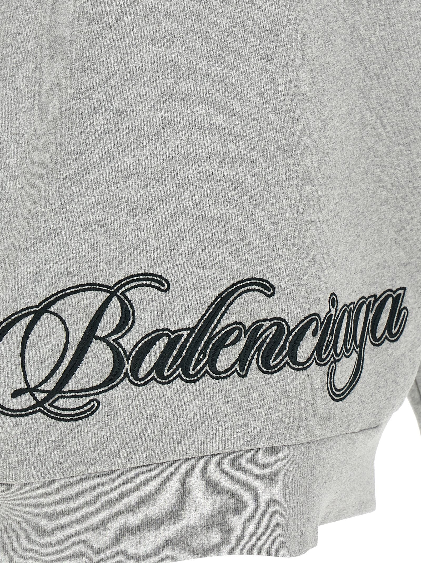 Balenciaga Gray Cotton Sweatshirt Balenciaga