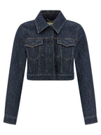 Fendi Blue Cotton Denim Jacket Fendi