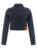 Fendi Blue Cotton Denim Jacket Fendi