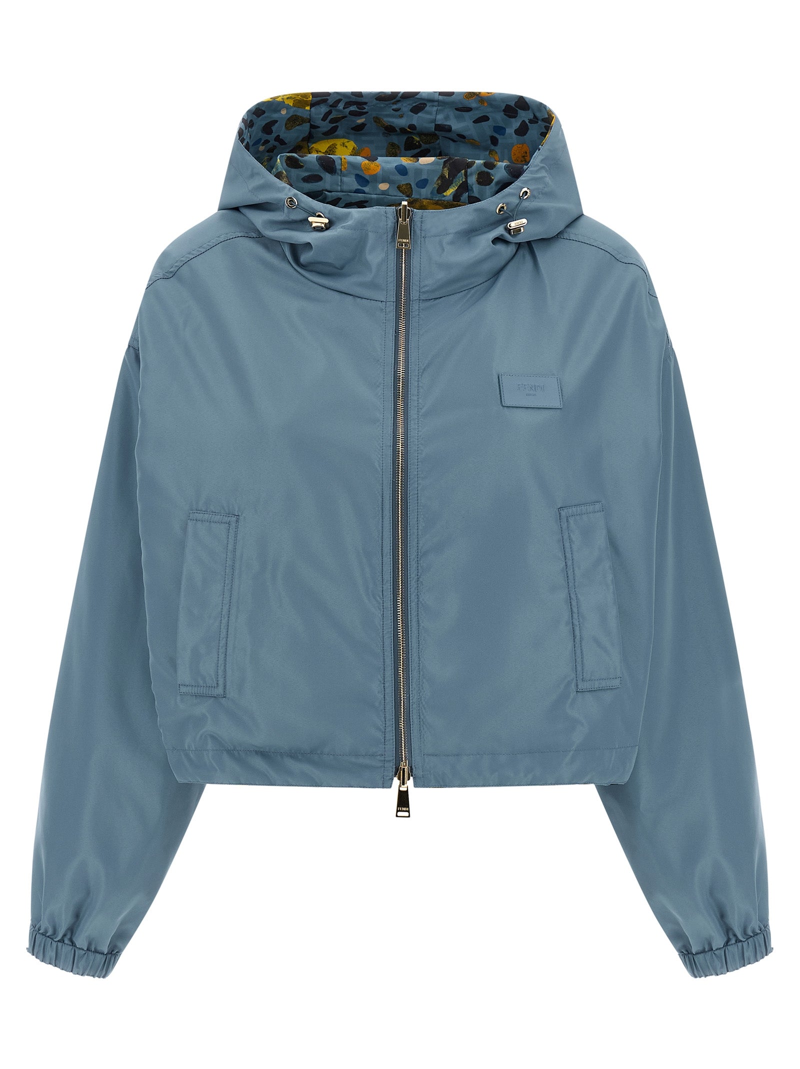 Fendi Blue Polyester Shell Jacket Fendi