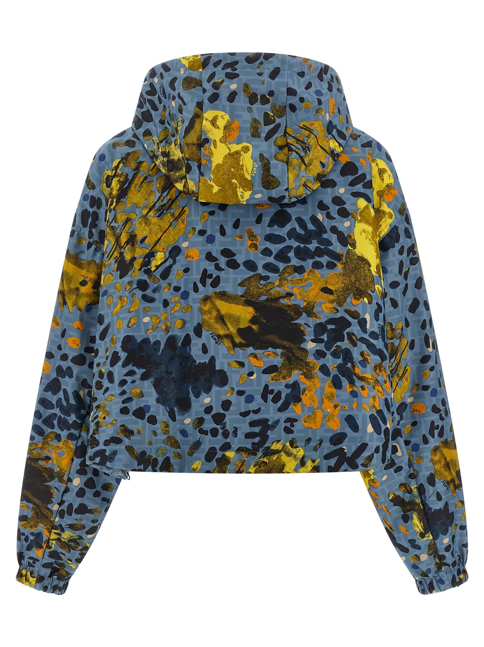 Fendi Blue Polyester Shell Jacket Fendi