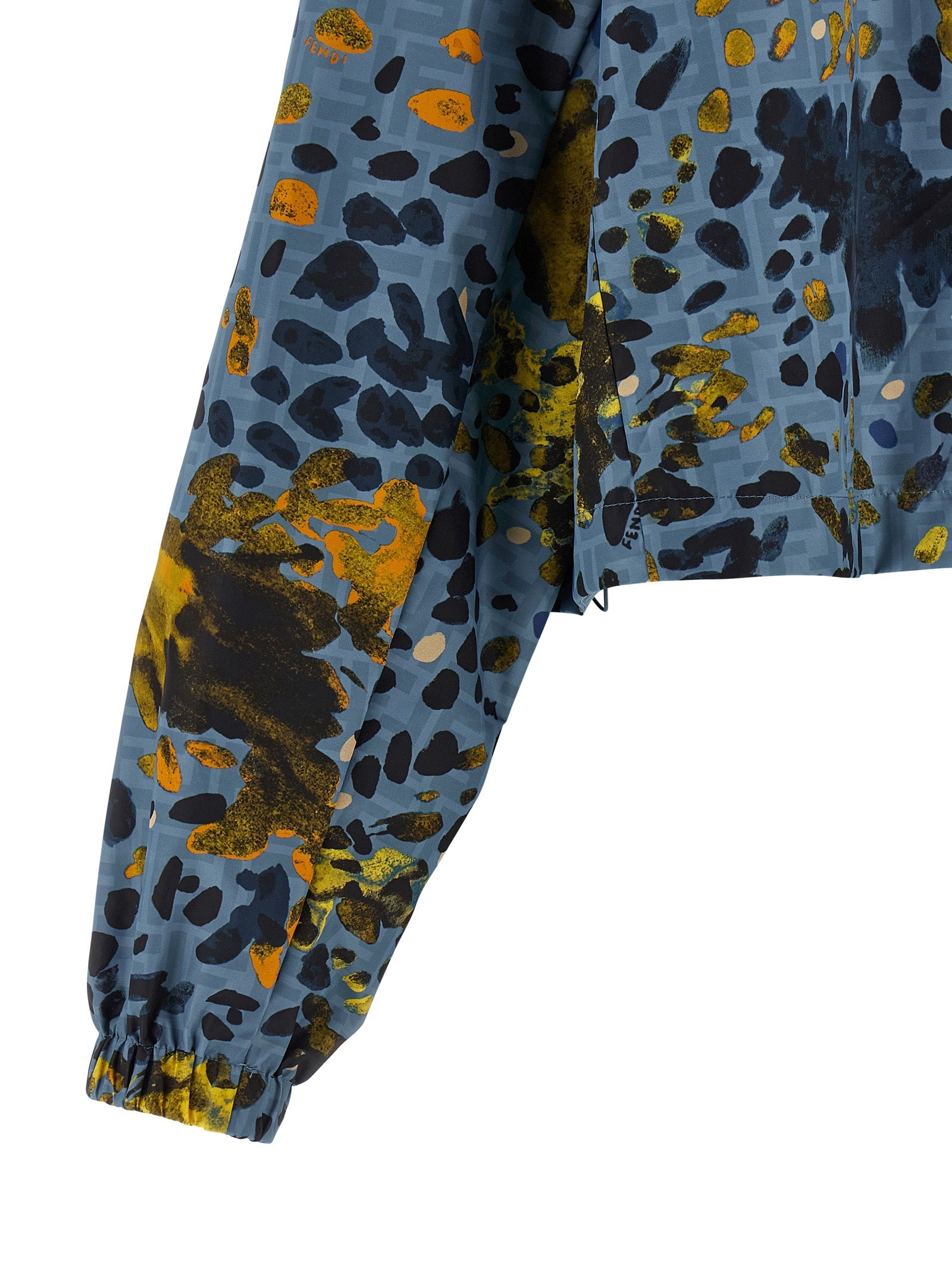 Fendi Blue Polyester Shell Jacket Fendi