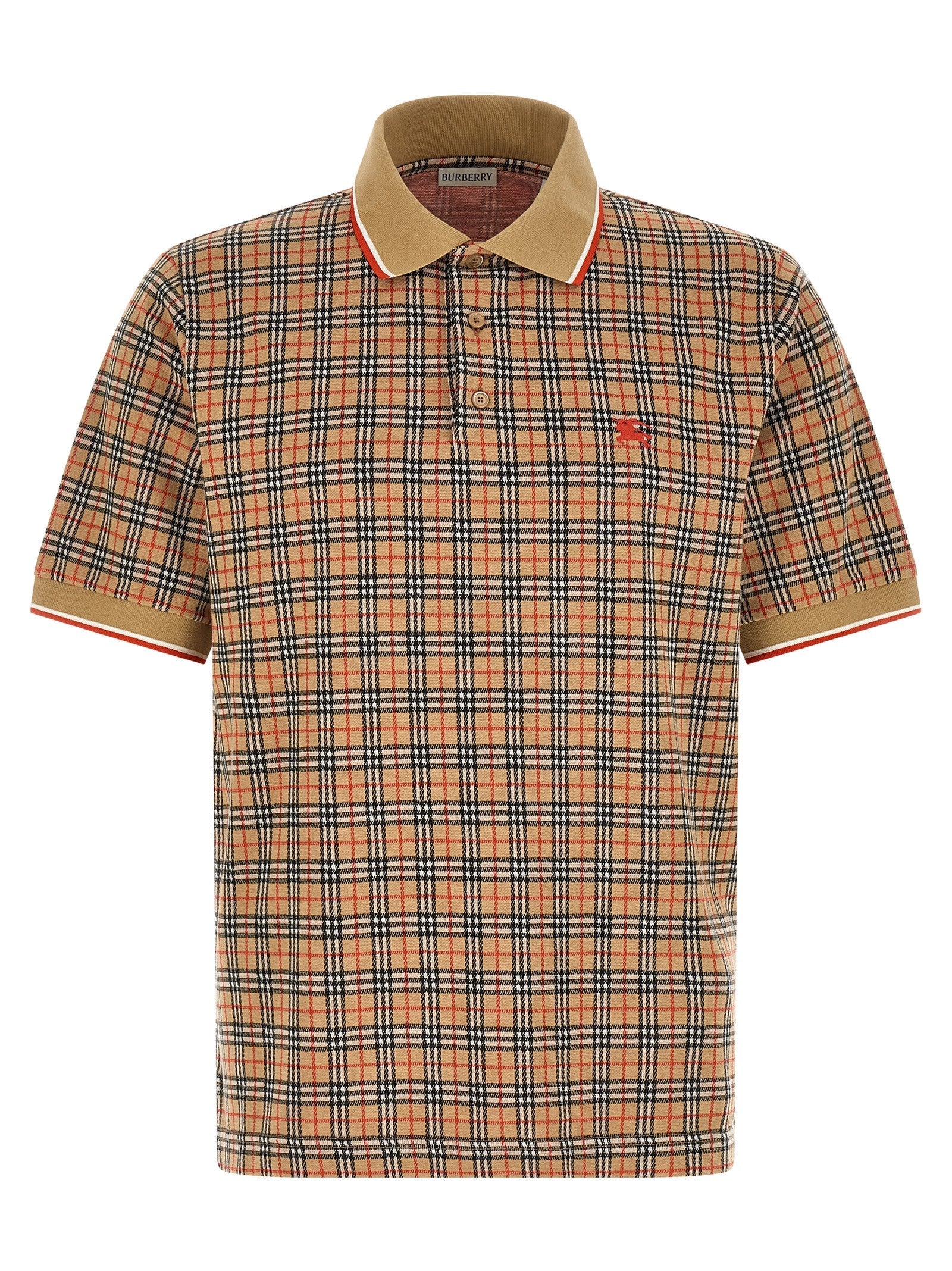 Burberry Beige Viscose Polo Shirt Burberry