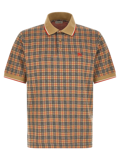 Burberry Beige Viscose Polo Shirt Burberry