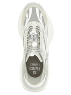 Fendi Gray Calfskin Athletic Sneakers Fendi